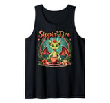 Sippin’ Fire Cute Dragon Tea Lover Tank Top