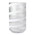 Lyngby Porcelæn - Vase munnblåst glass 25 cm swirl white