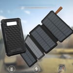 Solar Power Bank 30000mAh Capacity Portable Foldable Waterproof Shock Resistant