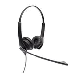 Jabra Biz 1100 EDU Micro-Casque stéréo avec Micro pour étudiants - Micro-Casque avec réduction du Bruit et Protection auditive, Coussinets en Similicuir et Connexion Jack 3,5 mm - Noir