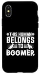 Coque pour iPhone X/XS Nom de chien Boomer Cadeau personnalisé pour animal domestique appelé Boomer