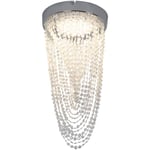 Lustre led plafonnier plafonnier lampe en cristal, suspension cristal chromé, 12W 910lm 3000K, DxH 20x34 cm