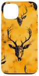 Coque pour iPhone 13 Aquarelle jaune ethnique cerf chasse camouflage