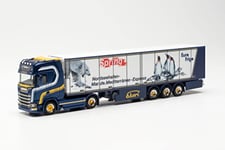 Herpa modèle de Camion Scania CS 20 HD Wagon frigorifique Spring, fidèle à l'échelle Originale 1:87, modèle de Camion pour Diorama, modélisme, Objet de Collection, décoration, fabriqué en Plastique