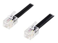 Delta Deltaco Modular Cable 4p4c Rj9/rj10/rj22 M-m 10m Black 10m 4p4c 4p4c