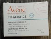 EAU THERMALE AVENE CLEANANCE MATTIFYING AQUA-GEL 50ml BNIB