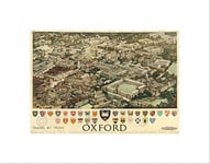 Wee Blue Coo TRAVEL OXFORD ENGLAND BRITISH RAILWAYS CREST COAT ARMS HERALDRY PRINT B12X7871