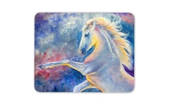 White Horse Drawing Mouse Mat Pad - Pony Horses Daughter Gift Computer #14220