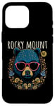 Coque pour iPhone 16 Pro Max Rocky Mount NC Fun Ours portant des lunettes Motif fleurs