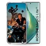 Cokitec Coque Renforcée pour Honor Magic 5 Lite Musique Johnny Hallyday Moto