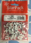 40 Cable Clips Round 6mm Wall Tack Fixing Nail DIY Electrical Wire TV Phone Lead