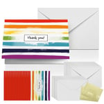 18pk Colourful Thank You Cards Multipack With Envelopes A6 Thank You Greeting Cards For Weddings, Birthdays, Graduations & More Thank You Cards Pack Thankyou Cards Thank You Card Set Thank You Notes