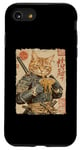 iPhone SE (2020) / 7 / 8 Samurai Cat Loves Ramen Funny Anime Japanese Artwork Samurai Case