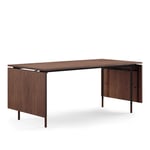 House of Finn Juhl - Nyhavn Dining Table, With Extensions, Top: Walnut, Base: Black Steel - Spisebord - Finn Juhl - Tre farget,Svart - Metall/Tre