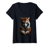 Womens Fierce Jungle Tiger Spirit Fantasy Artwork V-Neck T-Shirt