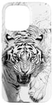 Coque pour iPhone 15 Pro Max Blanc - Téléphone tigre