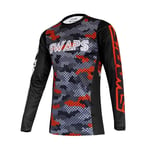 T-Shirt maillot Swaps Camo Kid rouge pour moto cross enduro Taille S enfant Neuf