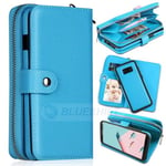 Samsung Galaxy S8 Plus      Zipper Wallet Case    LightBlue