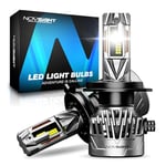 NOVSIGHT Ampoule H4 LED Voiture 30000LM 130W 800% Luminosité 6500K Blanche Puissante 1:1 Mini Design Lampes de Phares Remplacement pour Kit de Conversion Halogène Auto Moto