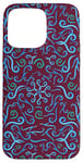 Coque pour iPhone 15 Pro Max Abstract Blue Flower Pattern For Girls Cottagecore Aesthetic