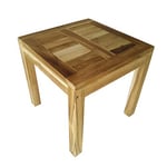 Ambientehome- Table en Teck 50 x 50 x 45 cm Environ Table de Jardin Bois Massif Table pour manger