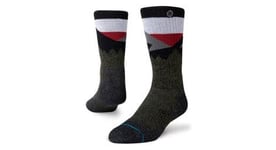 Paire de chaussettes stance outdoor divide crew vert rouge gris