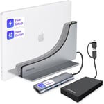 Station d'accueil pour MacBook Pro 14 (2021-23, y Compris M3 Base/Pro/Max) avec Deux adaptateurs HDMI 4K pour Base M3 - Profitez de 2 Ports USB-C Thunderbolt-4 pour connecter Facilement Deux.[S962]