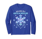 Walking In A Winter Wonderland Tie Dye Snowflake Christmas Long Sleeve T-Shirt