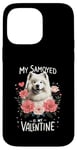 Coque pour iPhone 14 Pro Max Roses Flowers Valentine's Day Samoyed Dog Sammies