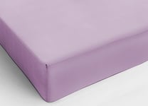 BIANCHERIAWEB Drap-Housse pour lit Simple - en Flanelle de Coton - 100% fabriqué en Italie - Convient pour lit Une Place de 90 x 200 cm - Lavable en Machine - Rose