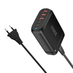 200W 6 portar USB Type-C Snabbladdare Snabbladdning Multifunktion EU-Plug