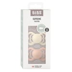 BIBS Pacifier Supreme 2 PACK Latex Size 2 Ivory/Blush Nappar 2 st