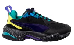 Puma Thunder Space Black Low Lace Up Mens Trainers 370768 04 - Size UK 4