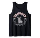 Donkeys Make Me Smile Donkey Lover Cute Farm Animals Tank Top