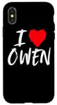 Coque pour iPhone X/XS J"adore Owen Dad Boyfriend Mari Fils Petit-fils