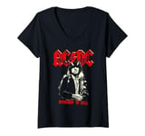 Womens AC/DC Highway To Hell Angus Young V-Neck T-Shirt