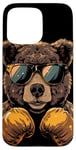 Coque pour iPhone 15 Pro Max Bear Loves Tenue de boxe sportive