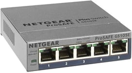 NETGEAR GS105E 5-PORT Gigabit Ethernet Plus Interrupteur - Neuf