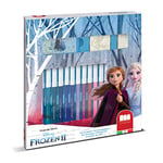 Multiprint Set 2 Timbres Enfants et 18 Marqueurs Colorés Disney Frozen 2, Made in Italy, Tampons Enfants, en Bois et Caoutchouc Naturel, Encre Lavable Non Toxique, Idée Cadeau, Art.86981