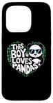 iPhone 15 Pro This Boy Loves Pandas Cute Panda Bear Valentines Day Case