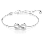 Swarovski Hyperbola bracelet, Infinity, White, Rhodium plated