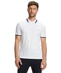 FALKE Basic Polo Shirt Colour Edge M PL coton séchage rapide 1 pièce, Polo Homme, Blanc (White 2000), S