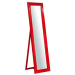 Biscottini Miroir de Sol Chambre 46x5x166 cm | Miroir de Sol avec Cadre en Bois | Miroir Long du Sol