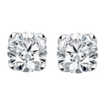 18ct White Gold 0.80ct Diamond Solitaire Brilliant Cut Stud Earrings