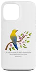 Coque pour iPhone 13 Pro Max Romans 8:28 All Things Verse de la Bible avec motif fleur et oiseau