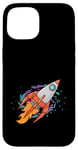 Coque pour iPhone 15 Exploration de galaxies lointaines dans un vaisseau spatial