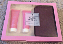 BNIB New Jack Wills Travel Wallet Gift Set with ‘Five’ Body Wash & Body Lotion