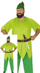 FIESTAS GUIRCA Déguisement d'Archer Vert pour Homme - Costume de Garçon de Conte de Fées Volant pour Homme Taille XXL