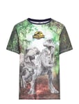 Short-Sleeved T-Shirt Tops T-shirts Short-sleeved Multi/patterned Jurassic World