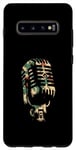Coque pour Galaxy S10+ Microphone camouflage – Vintage Singer Live Music Lover